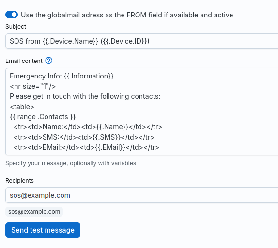 Eventhandler email