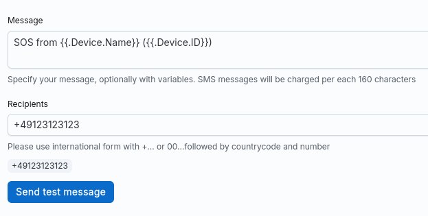 Eventhandler sms