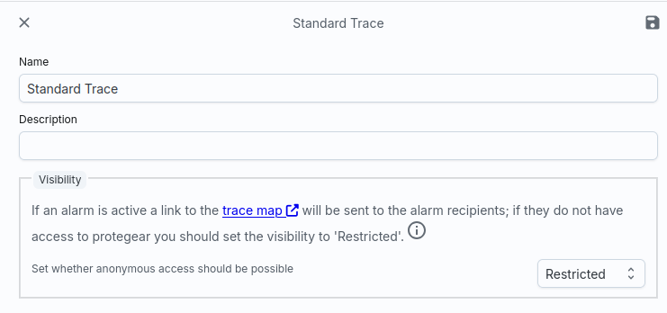 Trace header