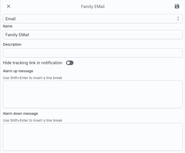 Notifications standard