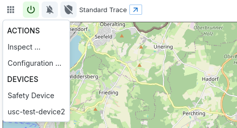 Tracemap menu
